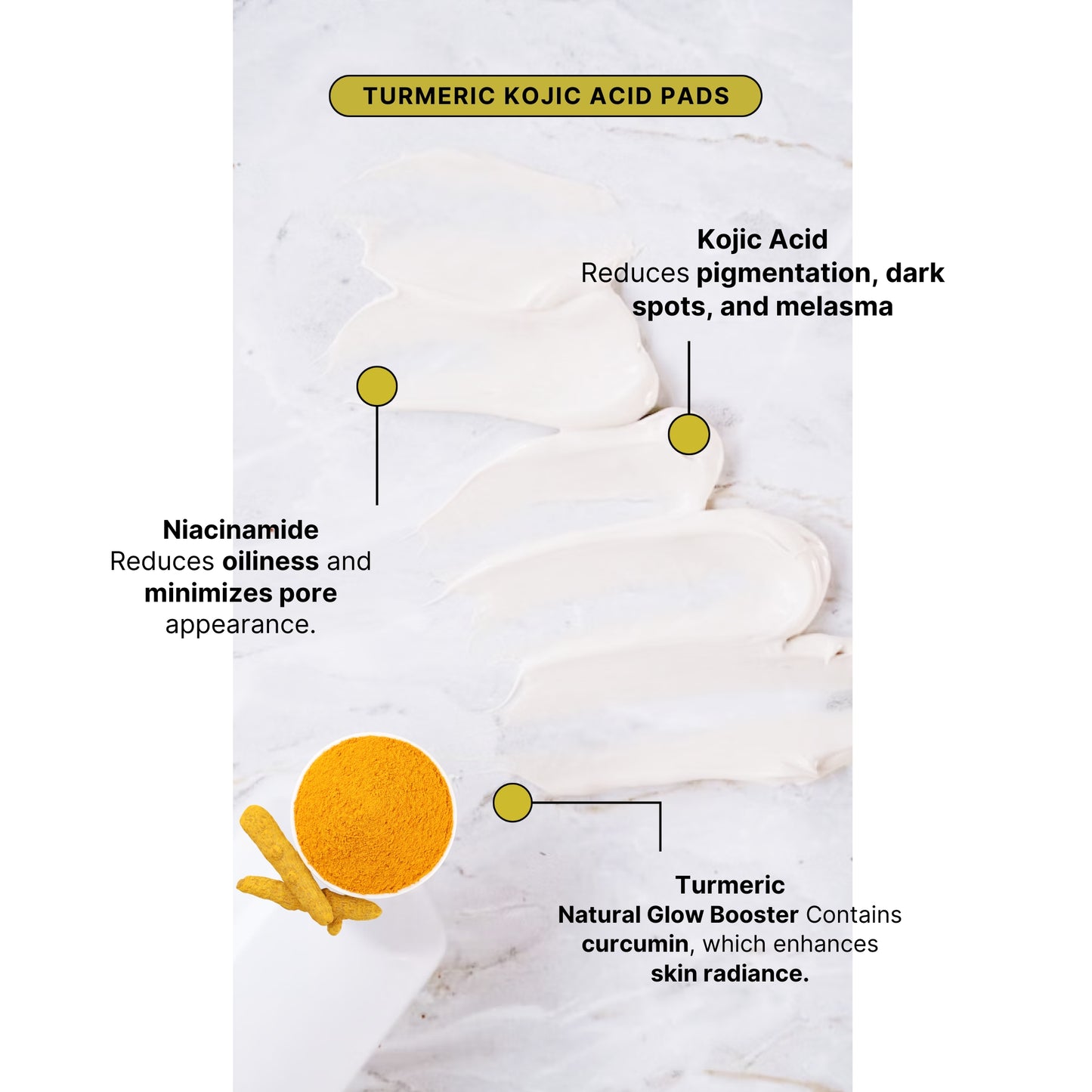 Turmeric Kojic Acid Cleansing Pads (100 Pads)
