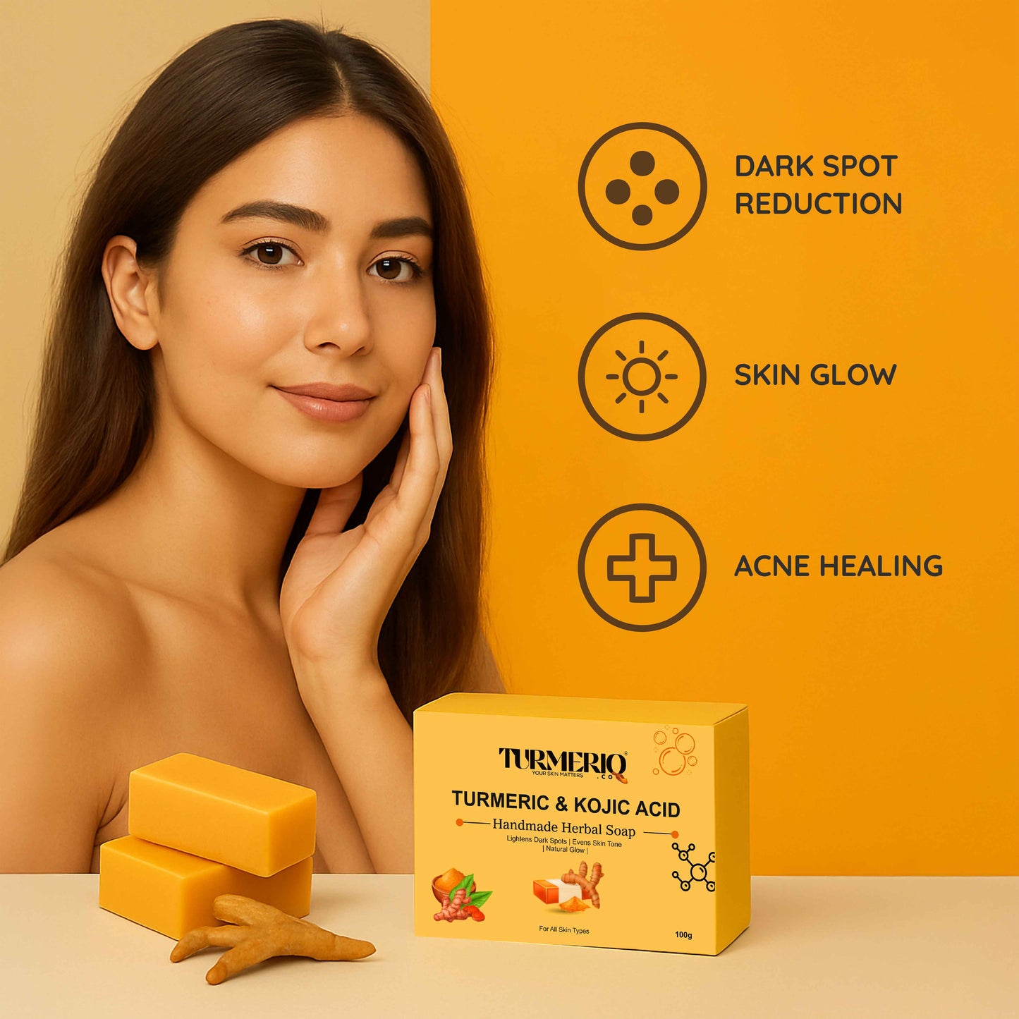 Turmeric Kojic Acid + Vitamin C Soap Bar