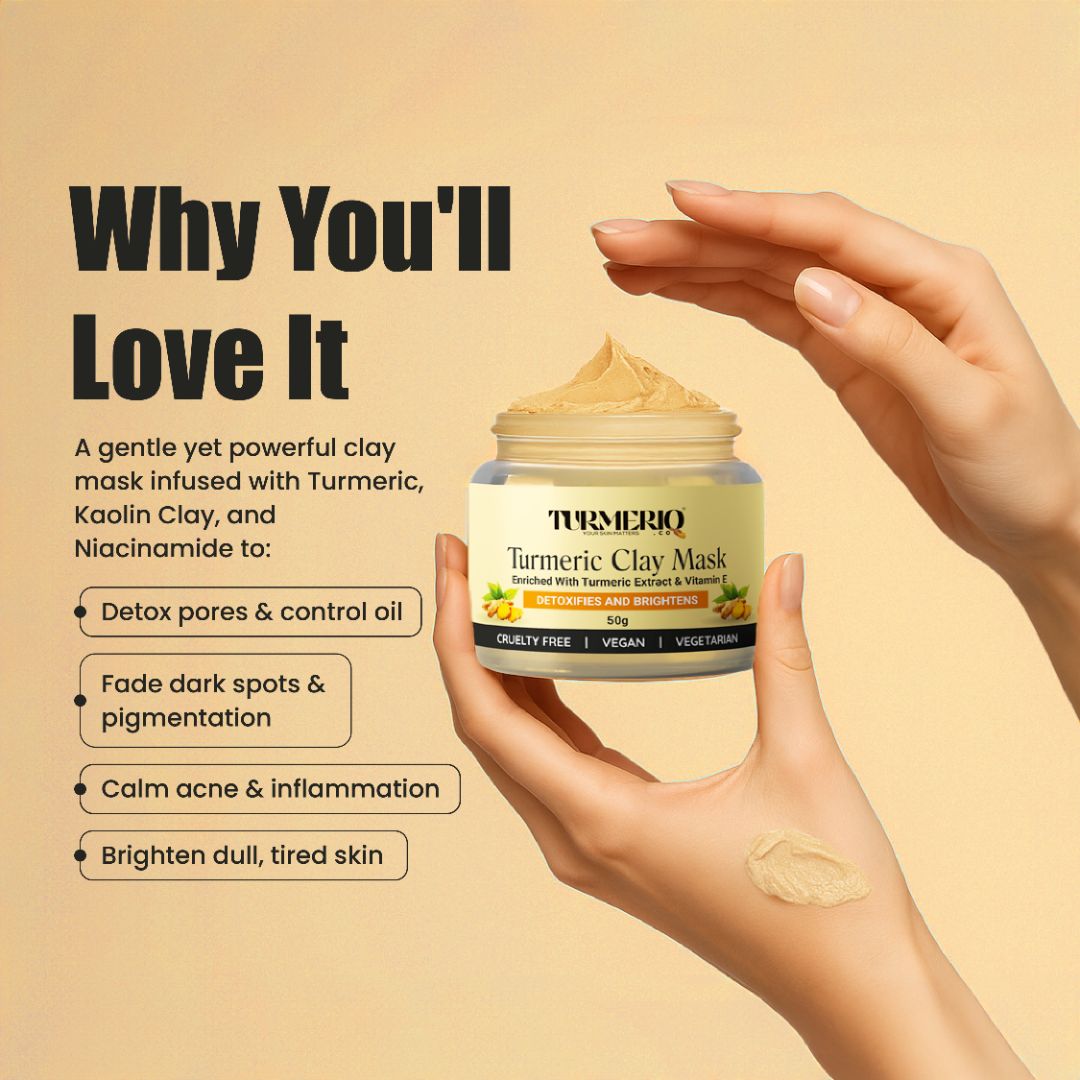 Turmeric Clay Mask For Skin Brightening