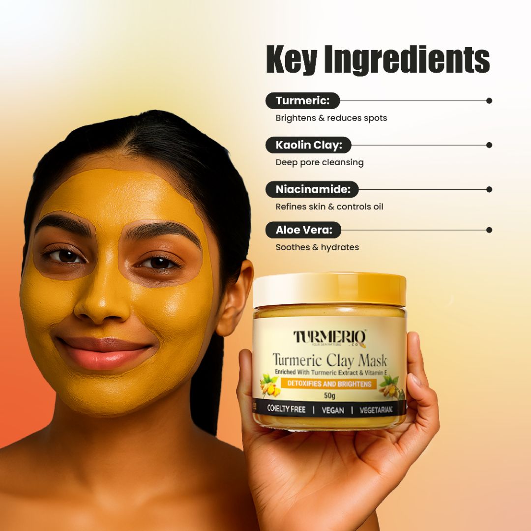 Turmeric Clay Mask For Skin Brightening