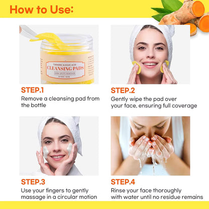 Turmeric & Kojic Acid Cleansing Pads (50 Pads)