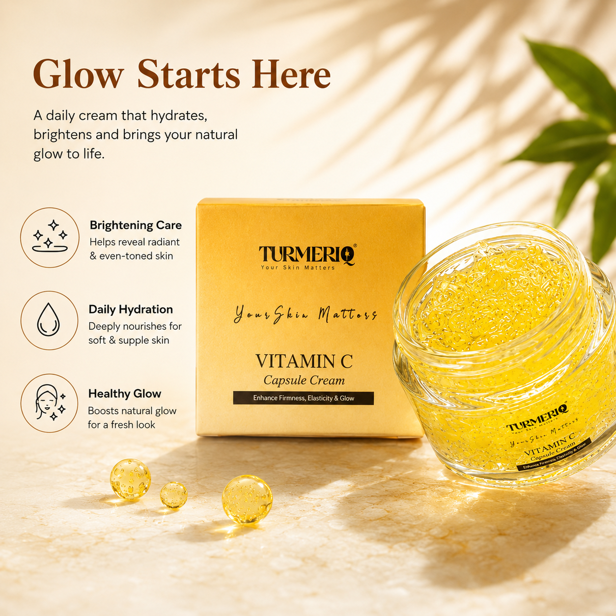 Vitamin C Capsule Cream – Brightening Face Moisturizer for Radiant & Glowing Skin