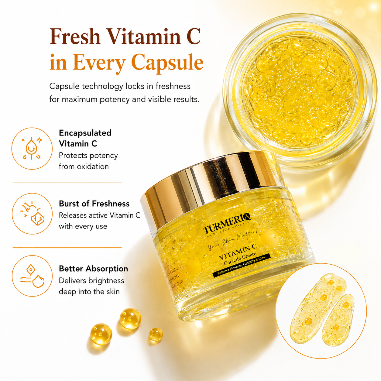 Vitamin C Capsule Cream – Brightening Face Moisturizer for Radiant & Glowing Skin