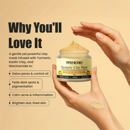 Turmeric Clay Mask For Skin Brightening