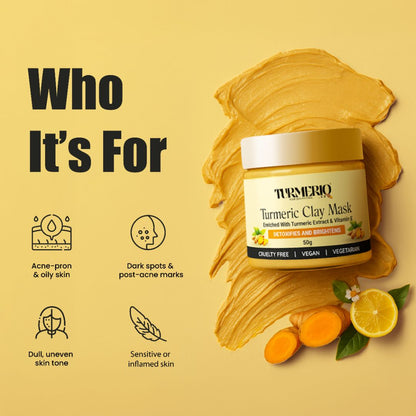 Turmeric Clay Mask For Skin Brightening