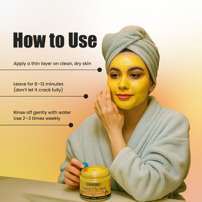 Turmeric Clay Mask For Skin Brightening