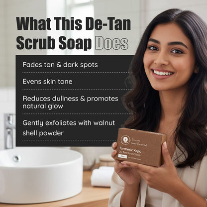 Turmeric & Kojic De-Tan Scrub Soap (Pack of 2)