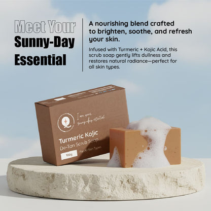 Turmeric & Kojic De-Tan Scrub Soap (Pack of 2)