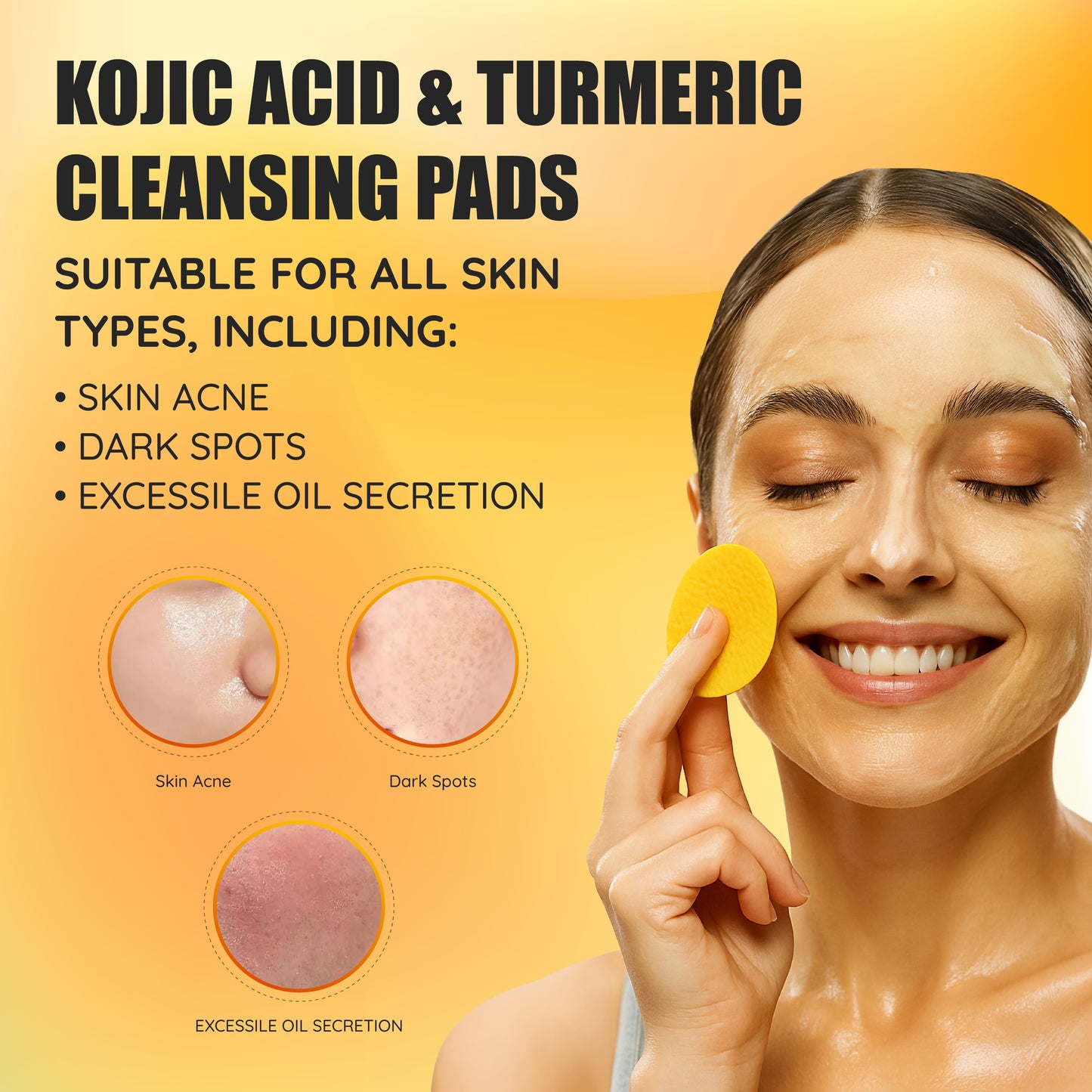 Turmeric & Kojic Acid Cleansing Pads (50 Pads)