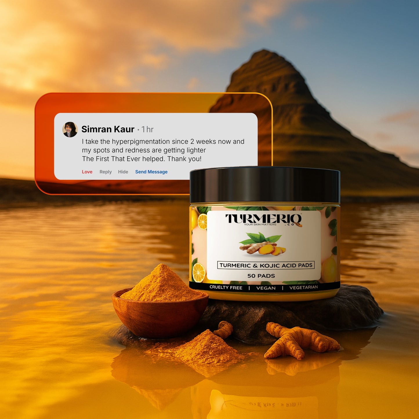 Turmeric & Kojic Acid Cleansing Pads (50 Pads)