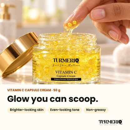 Glow you can scoop: Vitamin C Capsule Cream 50 g, brighter-looking skin, even-looking tone, non-greasy