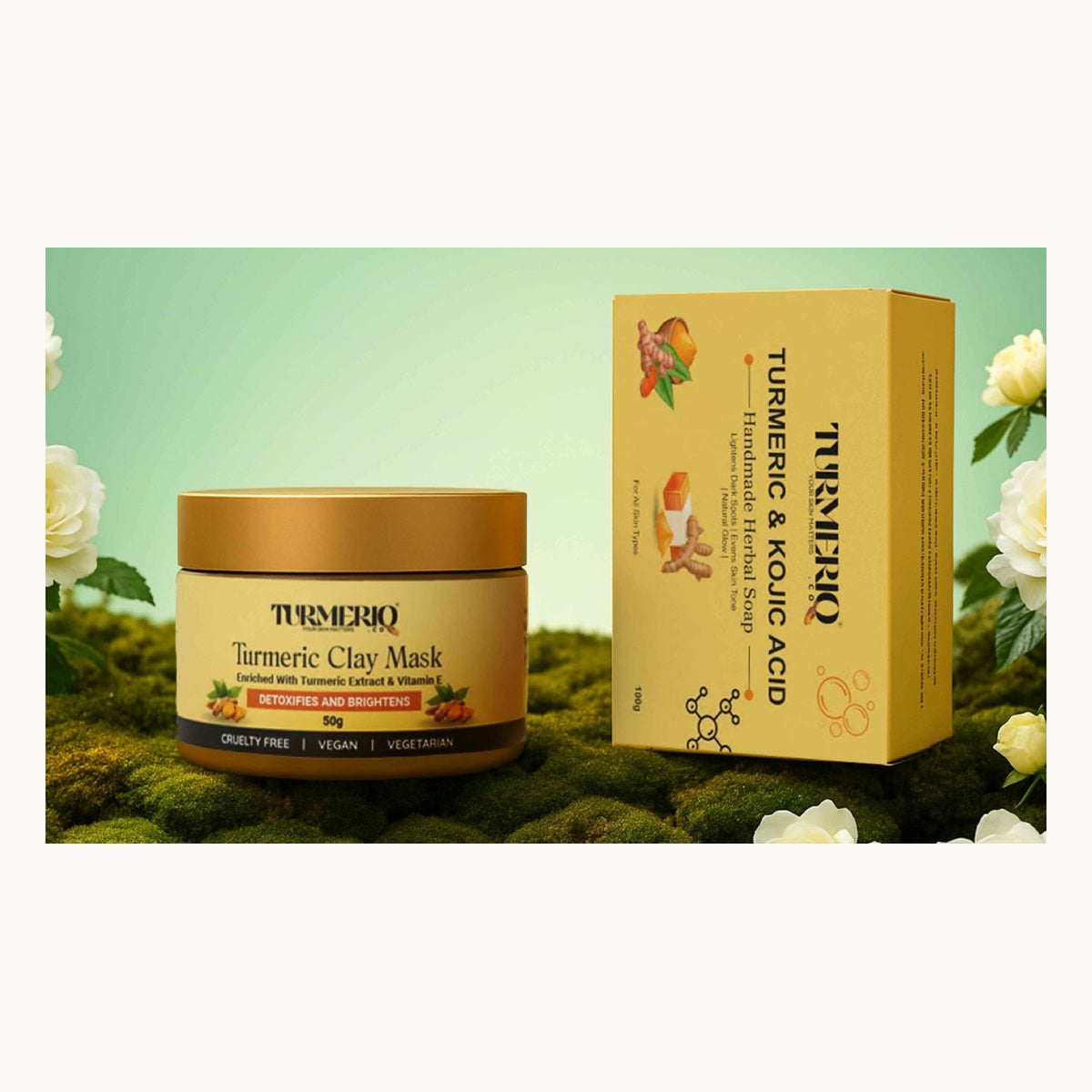 Soap & Turmeric Clay Mask Set — original packaging