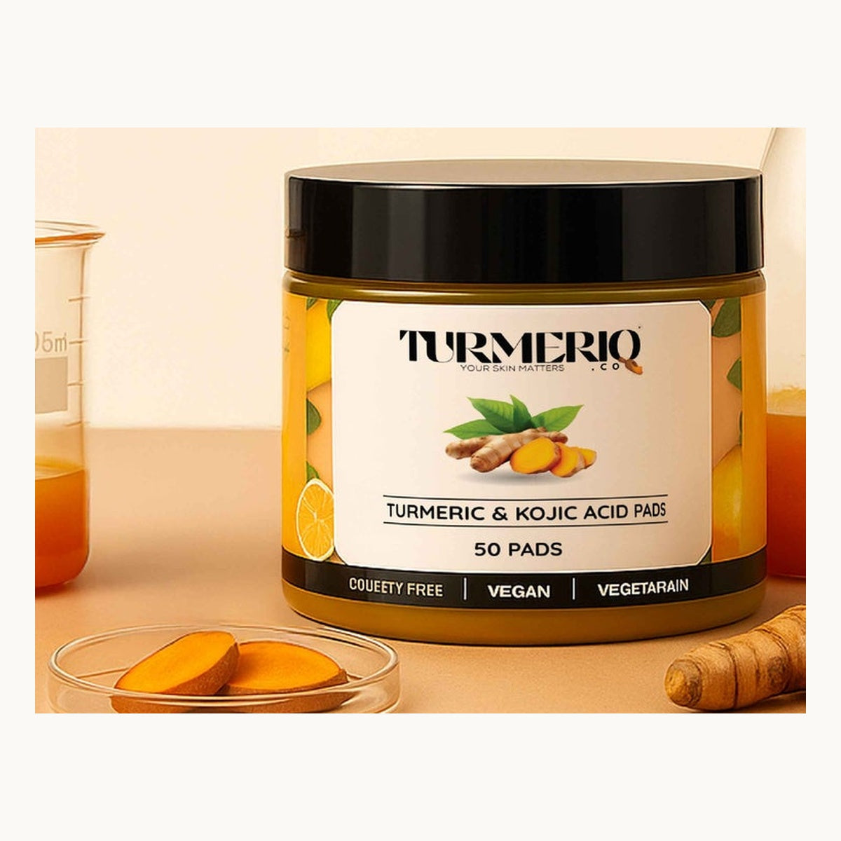 Turmeric & Kojic Acid Cleansing Pads (100 Pads) — original packaging