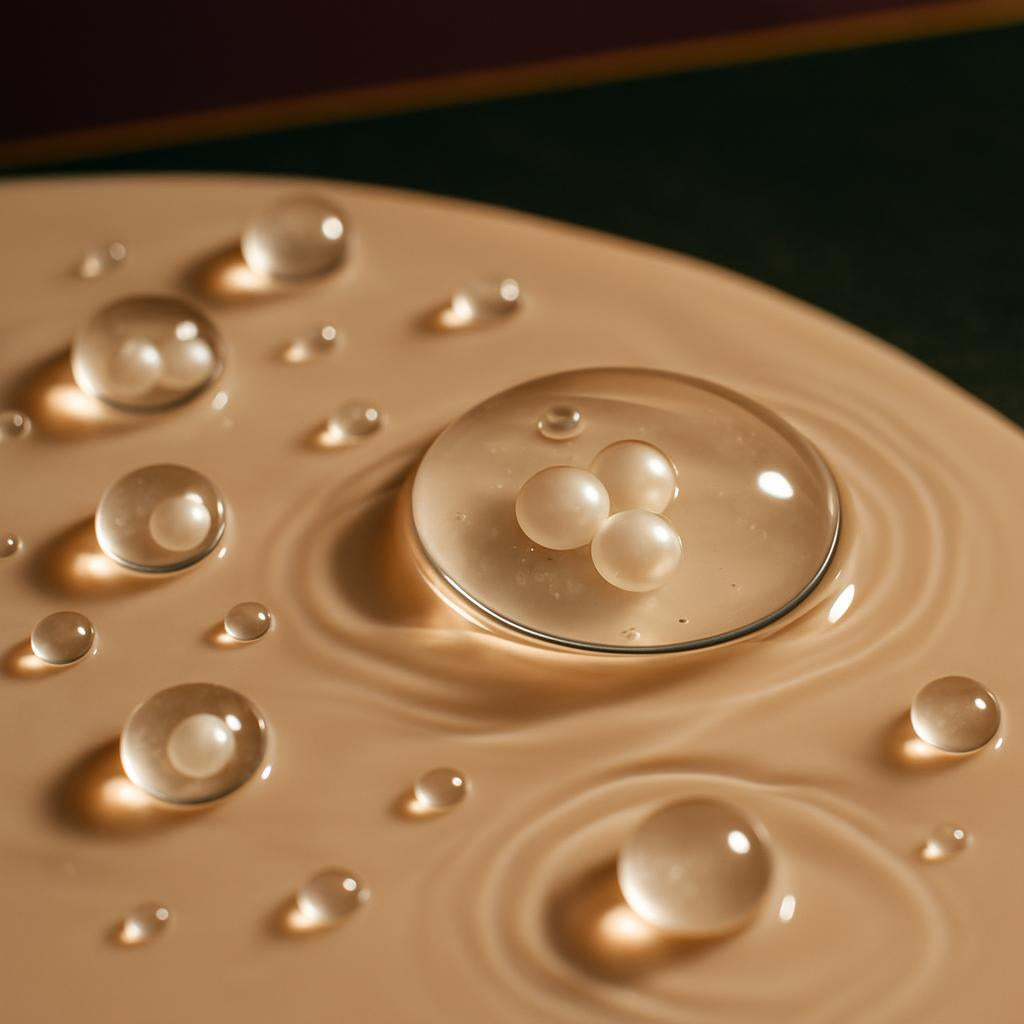 Golden niacinamide ingredient visual