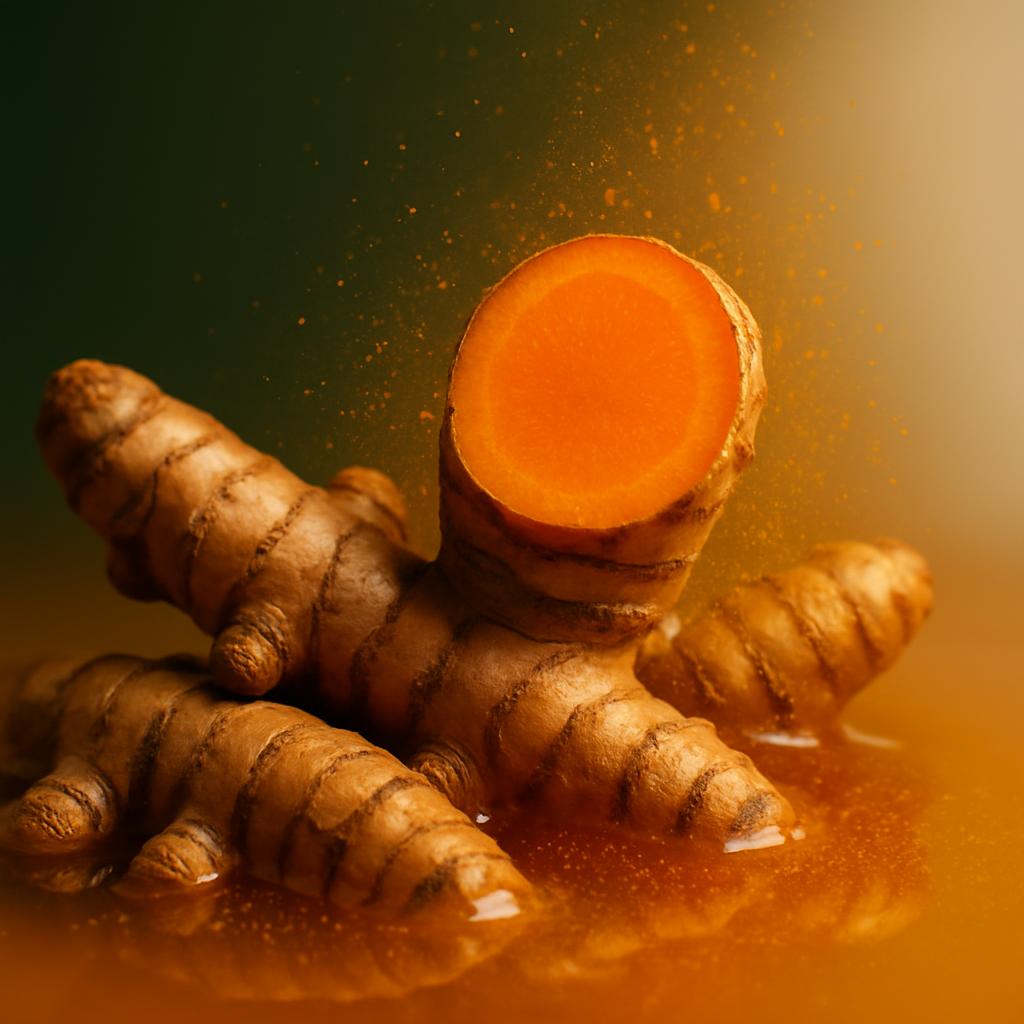 Golden turmeric ingredient visual